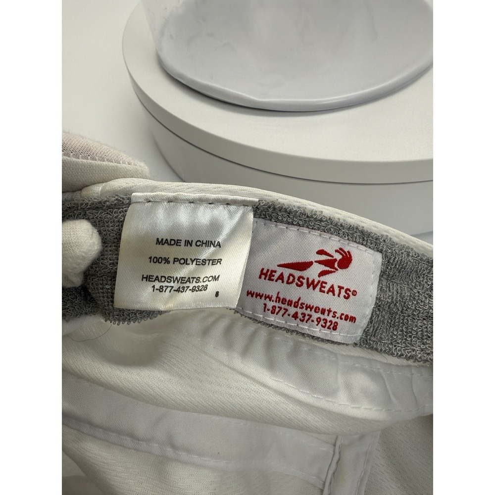 Timex White HEADSWEATS Ultralite Coolmax 5 Panel Hat Cap Adjustable Strap Back - Picture 9 of 11